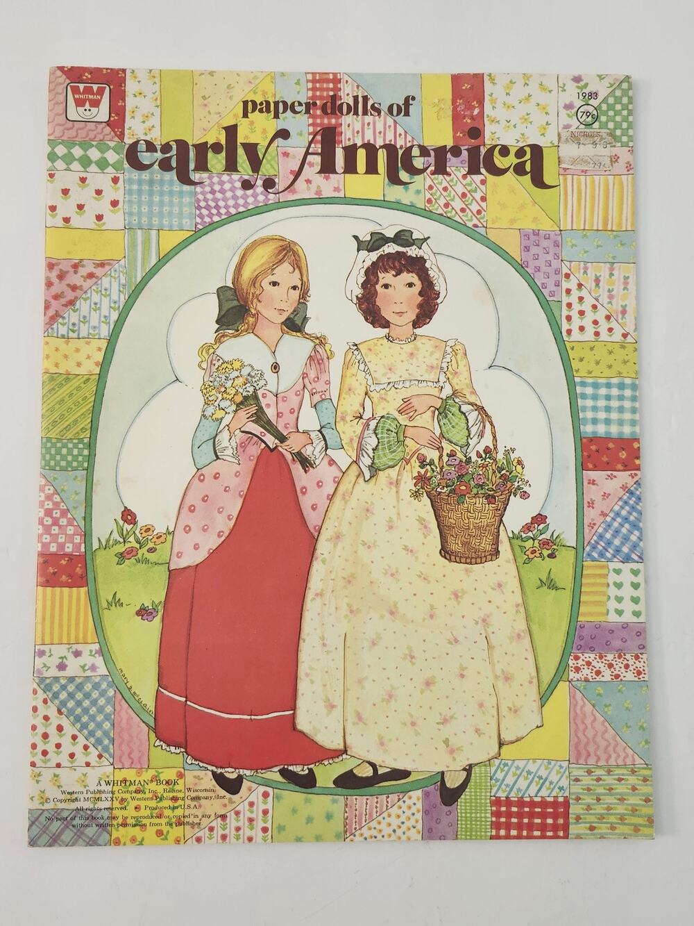 Vintage 1975 Whitman Paper Dolls of Early America Book Colonial Costumes Uncut